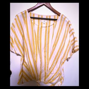 Lou and Grey Yellow stripe with tie front